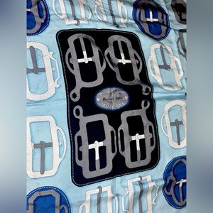 Hermes Silk Bouclerie Moderne Scarf 90 Bleu